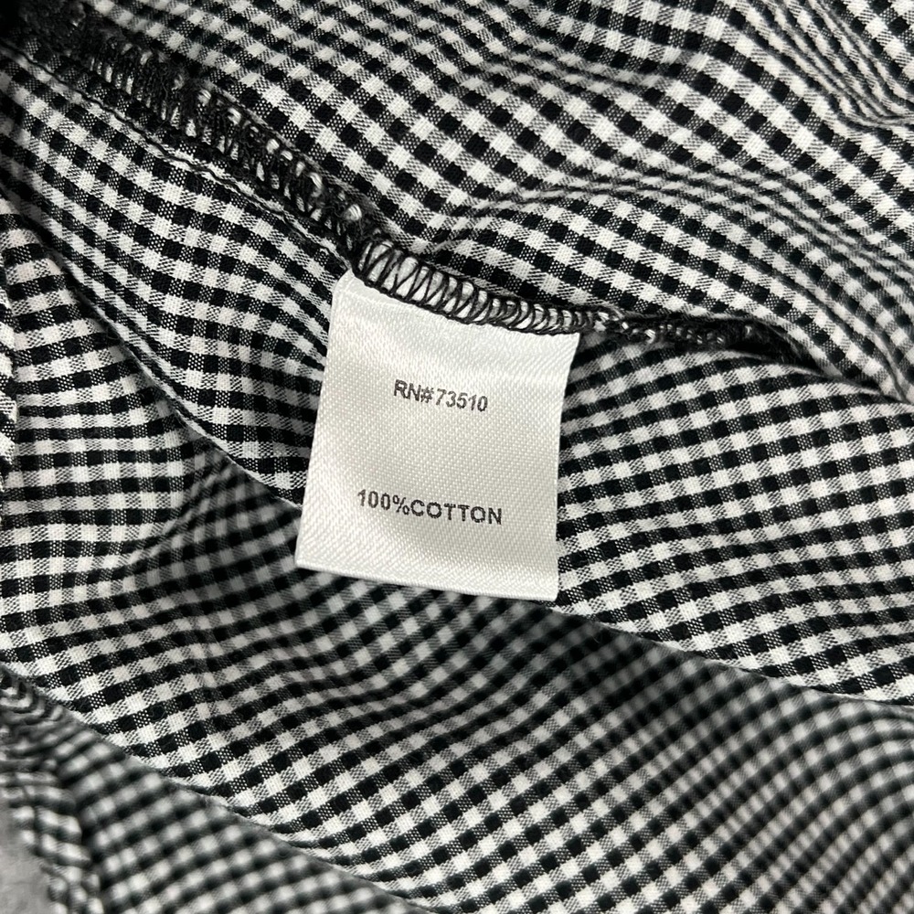 Ivy Jane Black White Gingham Sleeveless Ruffle Blouse Women's Size Small‎ - Picture 3 of 5